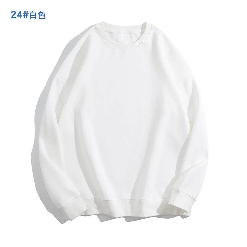 Spring Oversize Sweatshirts for Women O Neck Cotton Solid Hoodie Long Sleeve Tops Loose Women's Pullovers Fashion Streetwear