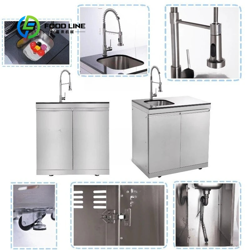 Customized Stainless Steel Garden BBQ Gas Grill Modular Outdoor kitchen