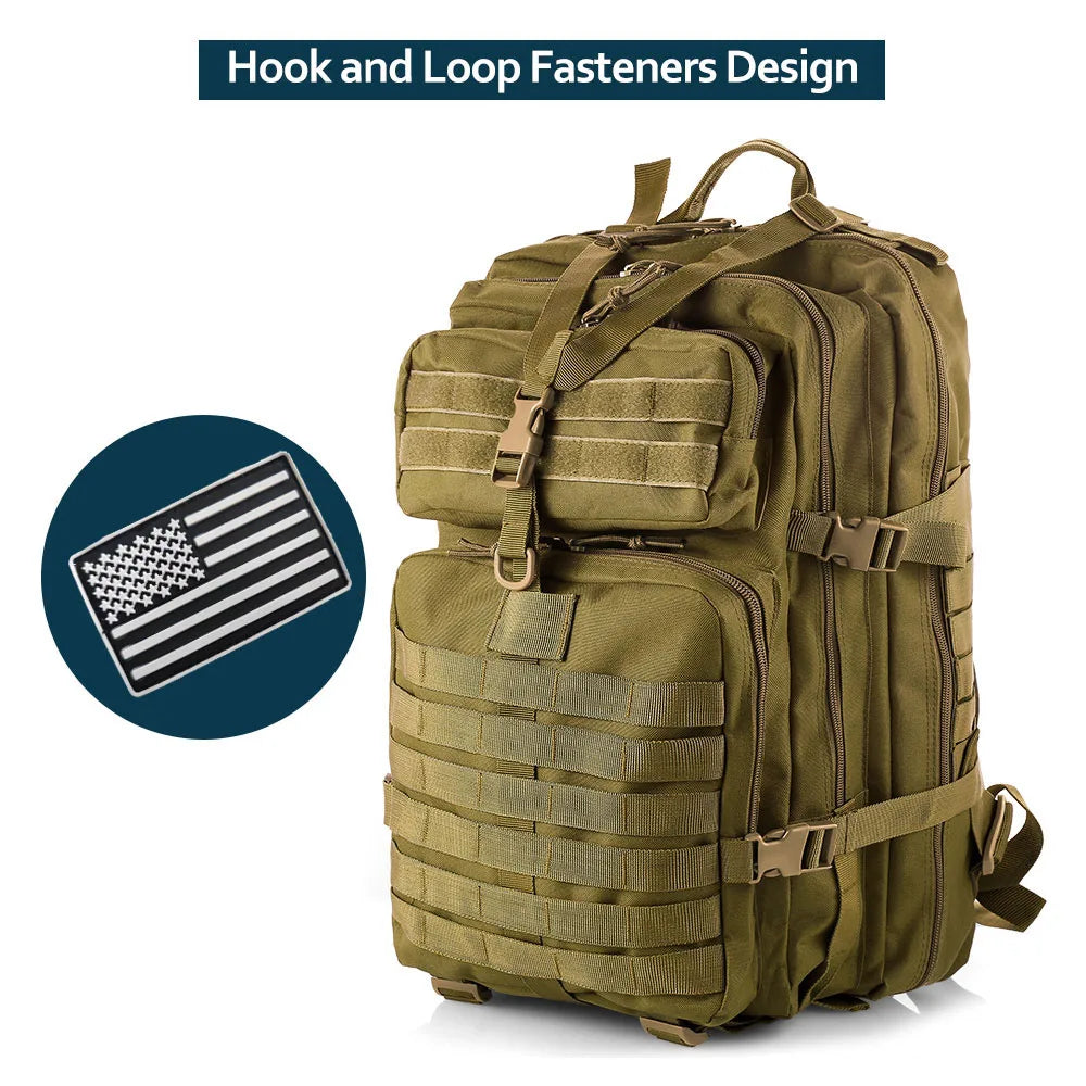 50 Liters Outdoor Tactical Dual Shoulder Large 3P Backpack Backcountry Cycling Sports Backpack Travel Attack Camouflage Multi-Fu