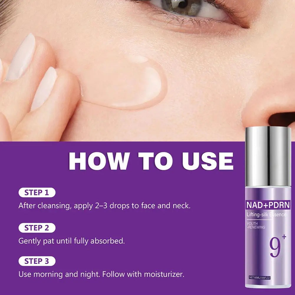 50ml NAD+ Lifting-sil Essence Powerful Peptide Complex Reduces Signs Of Aging Restores Skin Fullness Elasticity Deep Hydration