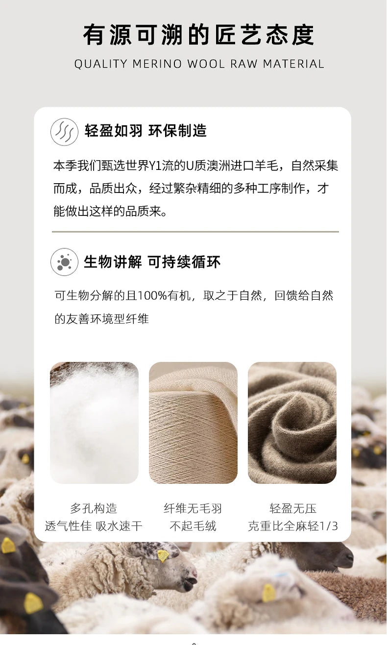 First-Line Seamless Women's Half-Turtleneck 100% Pure Wool Sweater Solid Color Long Sleeve Pullover Knitted Bottoming Sweater