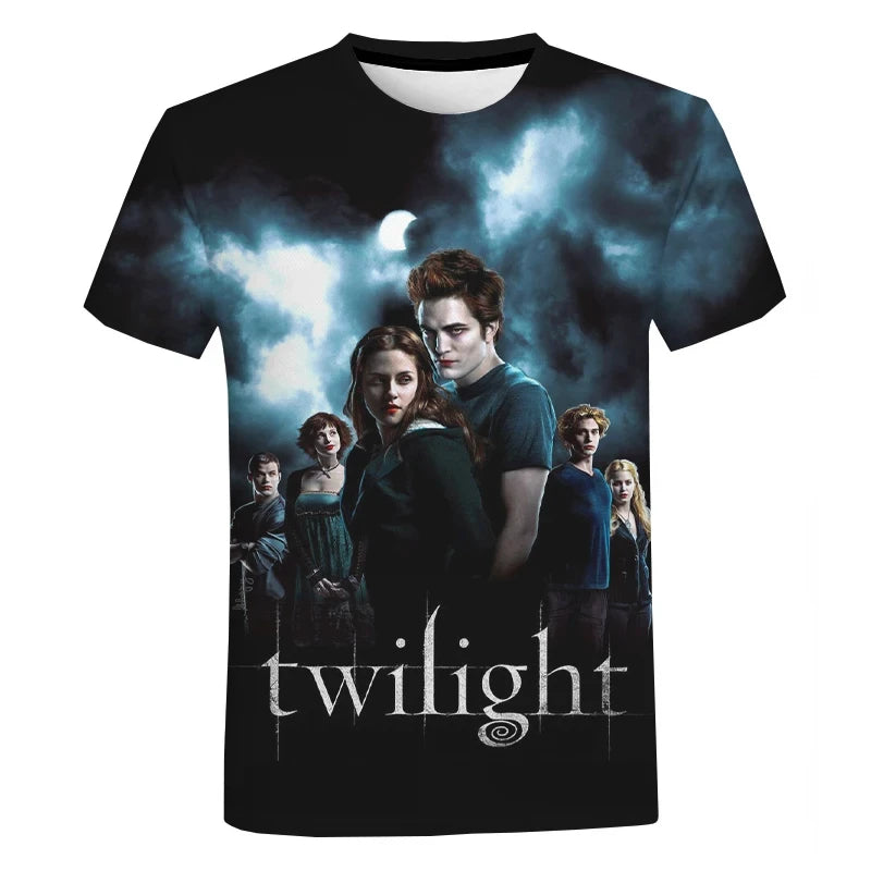 Summer The Twilight Saga 3D Printed T-Shirts Men Women Casual Fashion Oversized Short Sleeve T Shirt Male Tees Tops Man Clothing