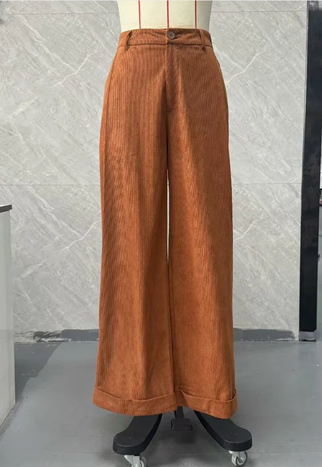 Loose and Lazy Elastic Waist Slimming Wide-leg Casual Pants, Trendy and Versatile Autumn Wide-leg Pants for Short Women