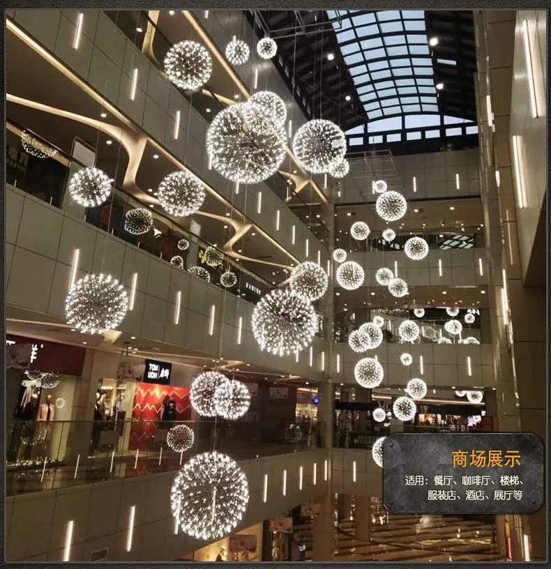 Sparkleball Panoramic Starry Sky Pendant Light Commercial Internet Celebrity Bar Salon Loft Duplex Art Ball Decorative Light