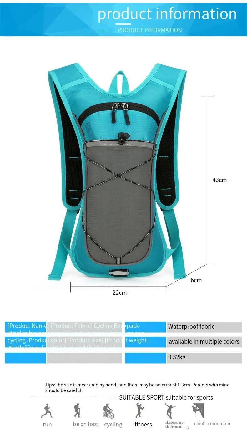Outdoor Sports Cycling Backpack Mountaineering Hiking Bag Water Bag for Trekking Running Backpacks Travel Dual-Shoulder Bag