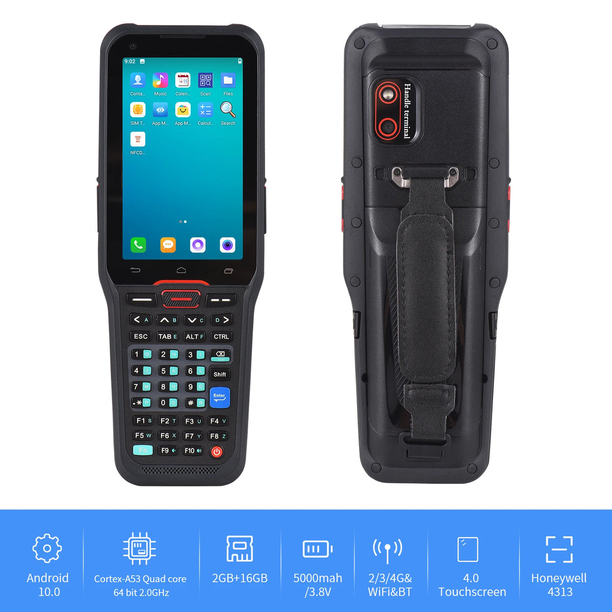 Android Rugged PDA Handheld Terminal 1D/2D QR Code Barcode Scanner NFC for Inventory Logistics Warehousing Data Collector