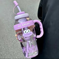 Large Capacity Cute Aesthetic Straw Sports Water Cup Portable for Women Summer Home Outdoor Travel Gym Drink