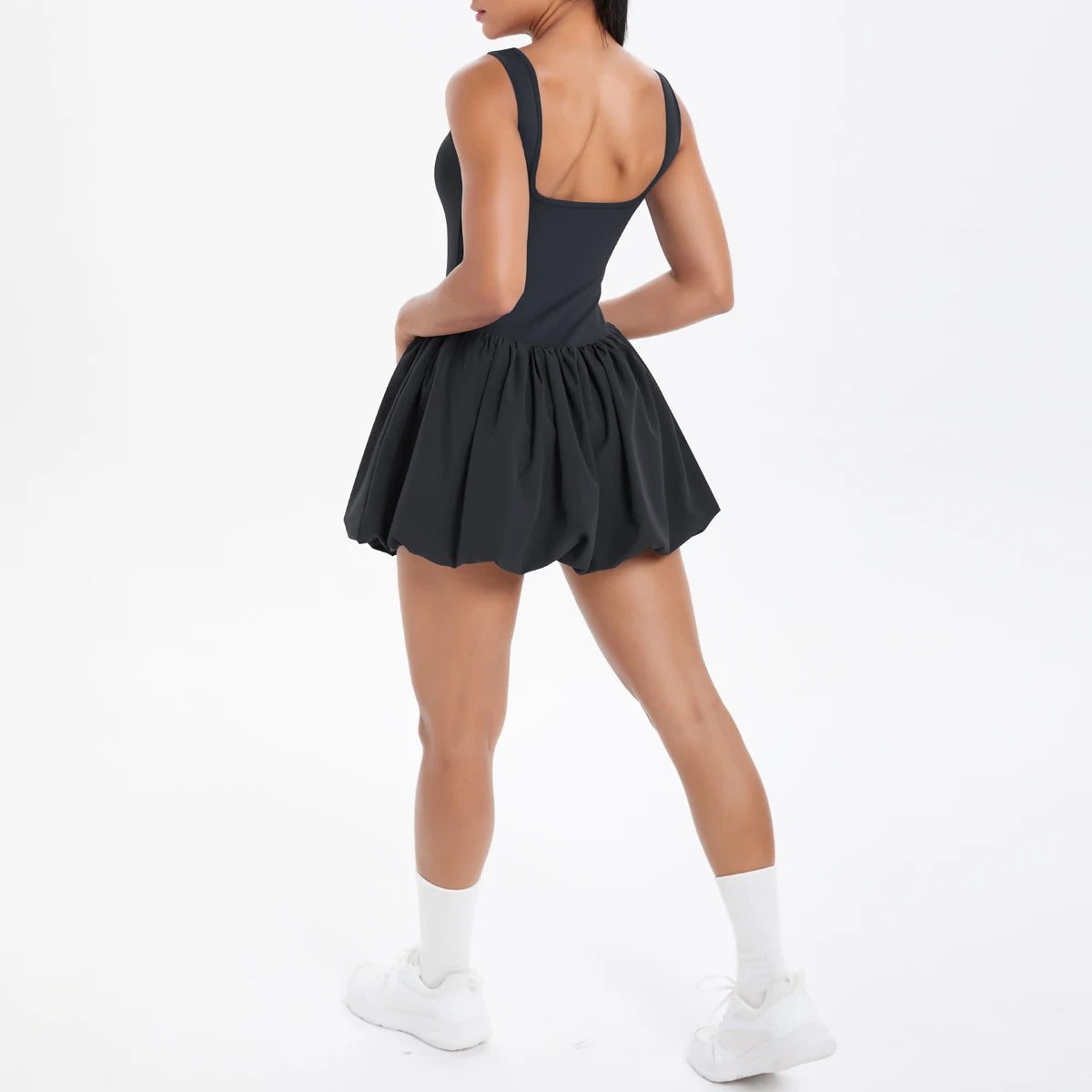Athletic Yoga Fitness Dress Fitness High Stretch Slim Double Side Non-slip Women's Sports Dresses