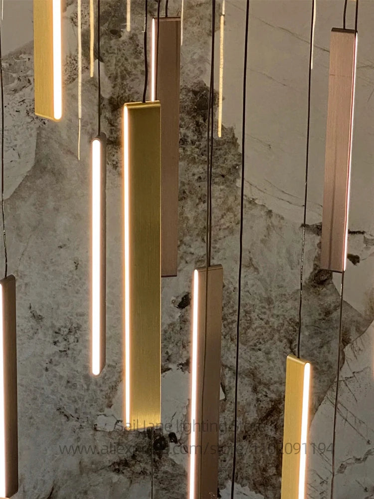 Modern Stair Chandelier Indoor Lighting Ceiling Lamp Attic Room hanging Light LED Chandeliers For Living Room Pendant Lights