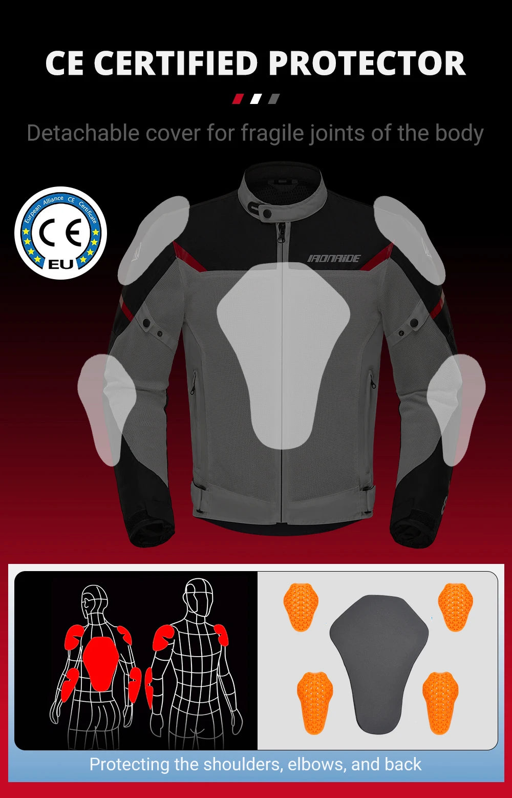 Motorcycle Jacket Anti-fall Breathable Summer Men Coat Moto Protective Gear Motorbike Riding Clothing Moto Jacket