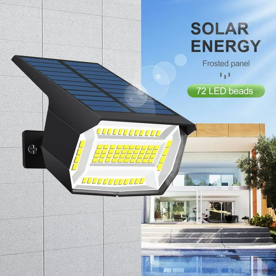 Outdoor 72/68 LED Solar Landscape Spotlights IP65 Waterproof Solar Light with 3 Modes Solar Garden Lighting for Outside Yard
