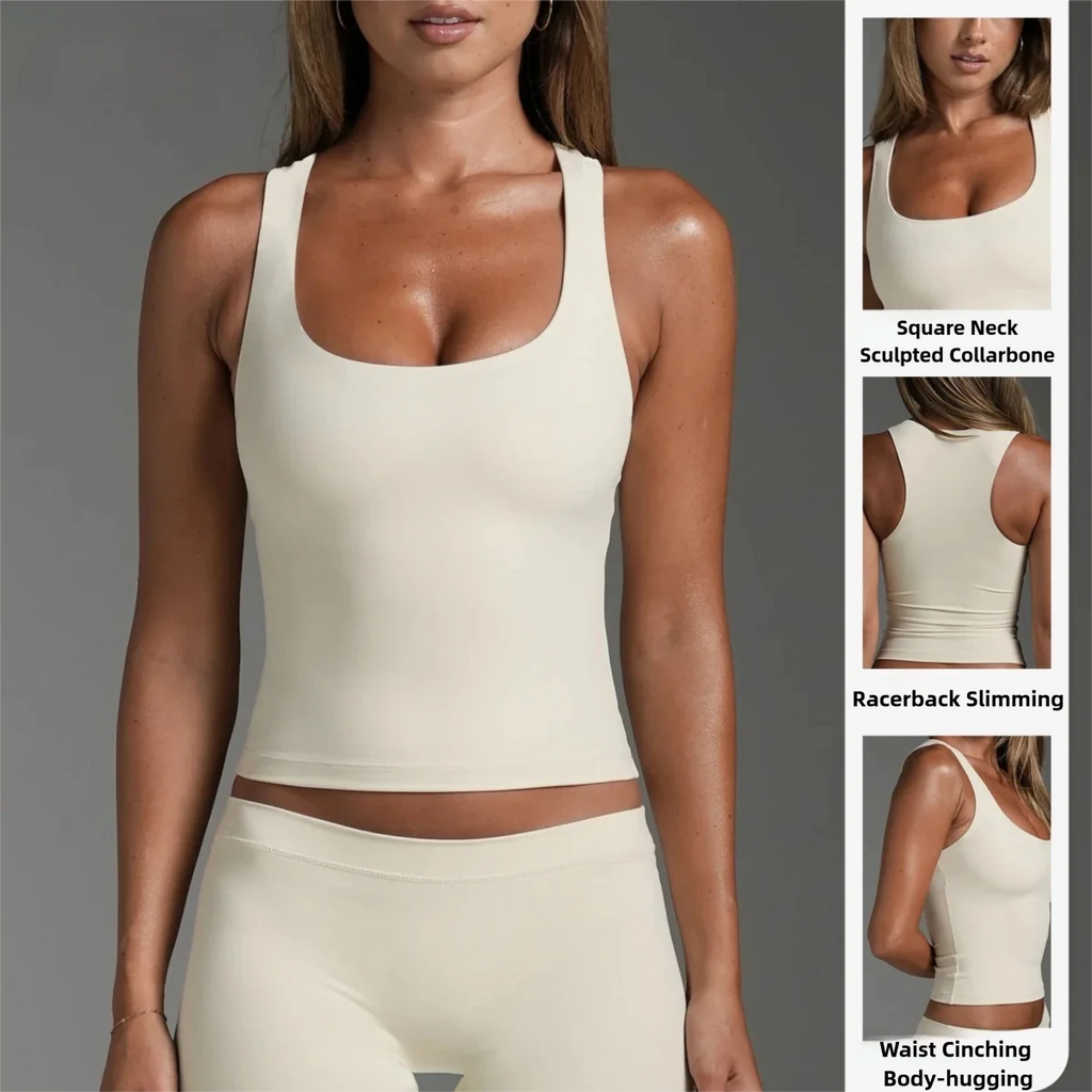 Women Racerback I Back Sports Tank Top Slim Quick Dry Moisture Wicking Yoga Gym Running Fitness Outerwear Top