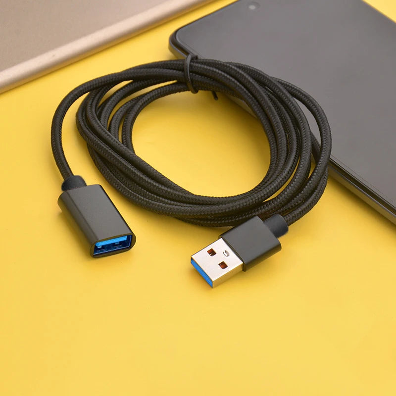 USB Extension Cables for Keyboards, Mice, Game Consoles, and Other Devices, Available in Four Colors.