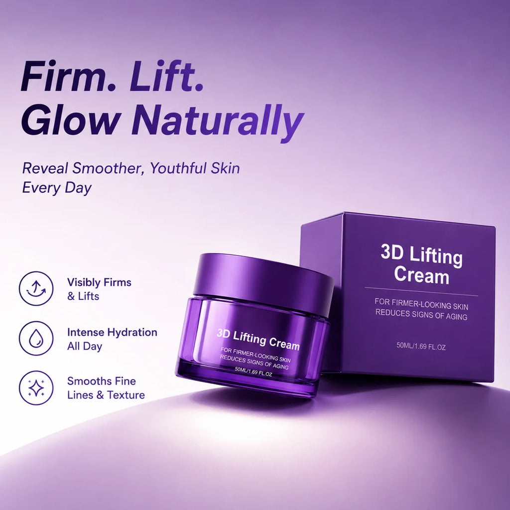 3D Face & Neck Lifting Cream Anti-Aging Moisturizer Reduce Wrinkles Smoother Skin Improve Elasticity Korean Skincare Face Cream