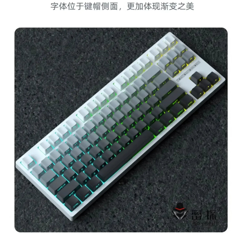 2025 New Original Daylight Cherry Keycaps PBT Translucent Gradient Color Side Engraving Personalized for MX Mechanical Keyboards