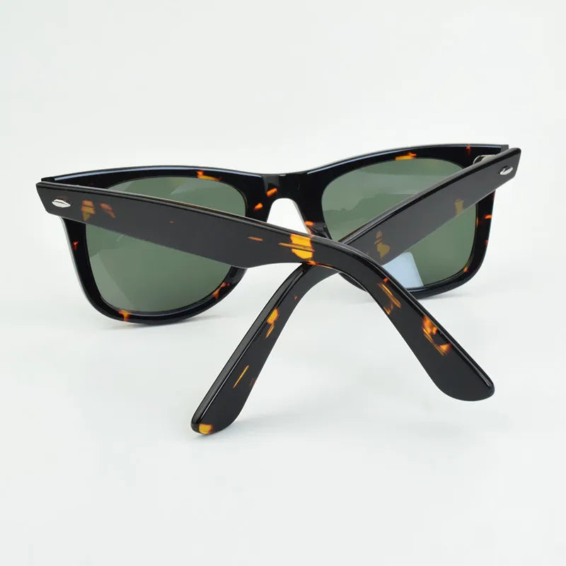 SUN glasses classics Glass lens Acetate sun glasses men Y-2140 Double rivet Design Goggles Elegant Female Square UV sunglass