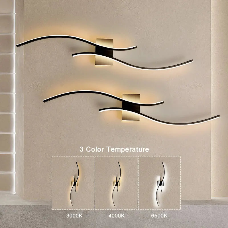 Indoor LED Wall Lamps for Bedside Bedroom Aluminum Nordic LED Wall Lights Wall Sconce Lighting Fixtures for Foyer Kitchen