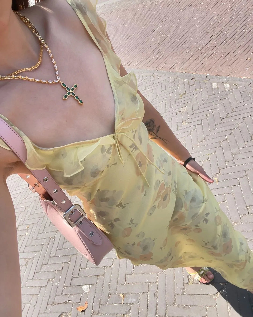 Cryptographic Summer Floral Print Plunge Maxi Dress Outfits Sexy Backless Fairy Sun Dresses Vacation Beachwear Vestido Coquette