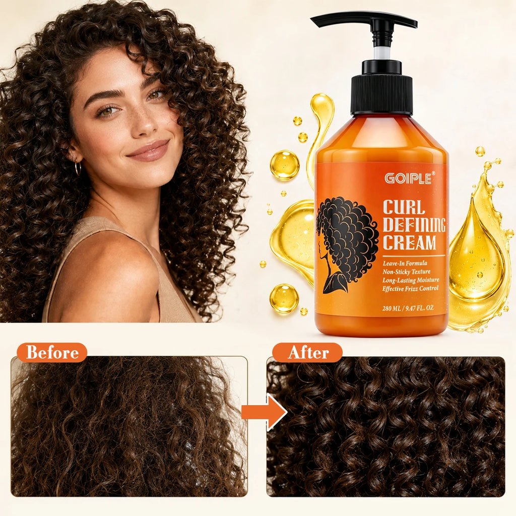 280ml Curl Defining Cream Curling Cream,Define, 48HR All Day  Definition,Moisturize & Hydrate Curls for Bouncy, Shiny Hairstyles