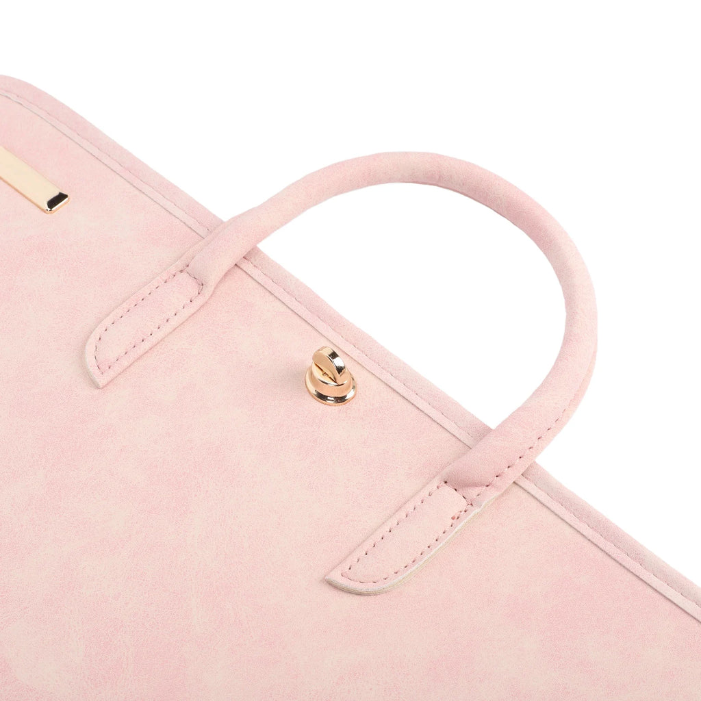 Laptop Sleeve with Handle PU Laptop Case Roseate Stylish Water Proof Laptop Sleeve Protective Bag with Handle for 14 Inch Laptop