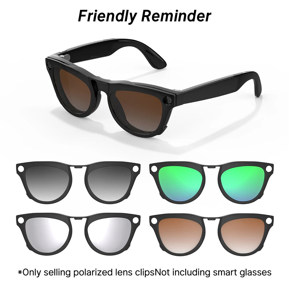 HiBLOKS For Ray-Ban Meta Skyler RW4010/RW4014 (Gen 2) Smart Glasses Clip UV Protection Sunglasses Lenses AI Glasses Accessories
