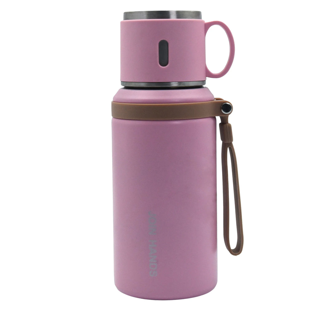 Premium Travel Coffee Mug Stainless Steel Double-Wall Leak-Proof 600ml Thermos Bottle for Office Business Style Tea & Coffee