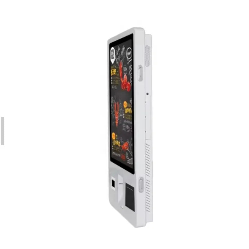 32 Inch Touch Screen Pos Systems Self Pay Service Payment Order Kiosk With POS Position Face Camera For Fast Food Restaurants