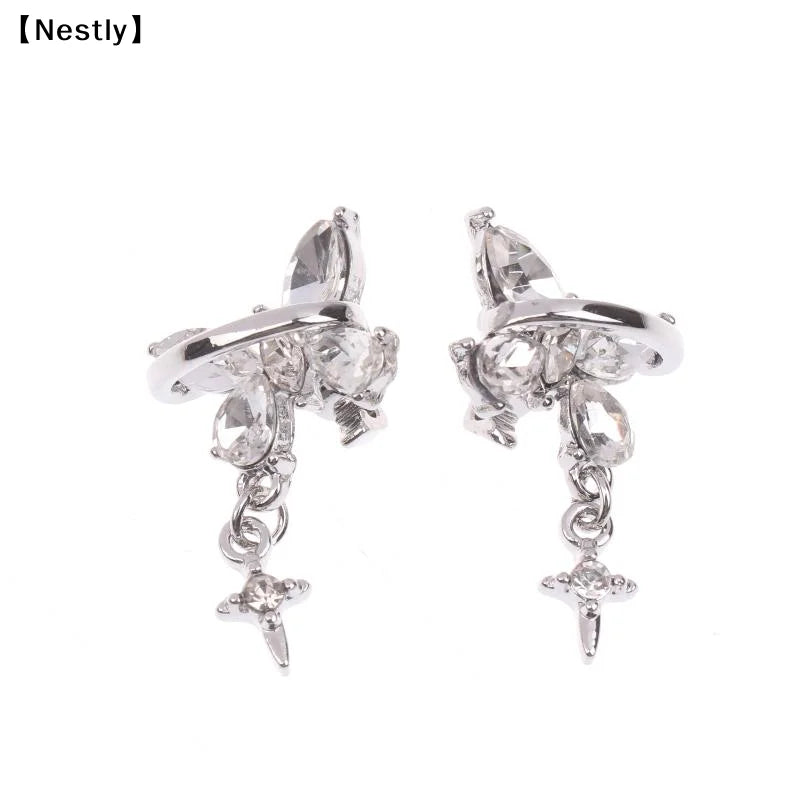 1Pairs Headphone Diameter Buckle Zircon Decorative Headphone Decoration Clip Removable Easy To Install Earbud Accessories〔Nest〕