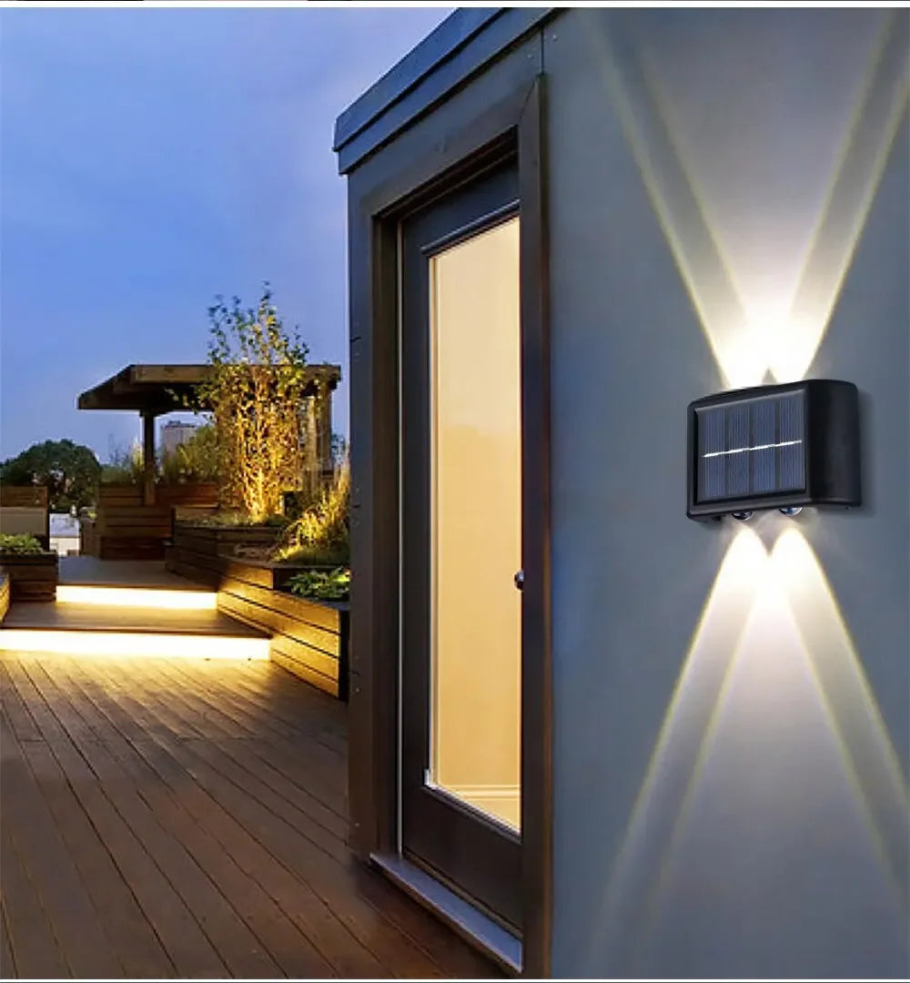 Solar LED Light Outdoor Solar Lighting Lamp Streetlights Exterior Decoration Garland Waterproof Solar Garden Light  Wall Light