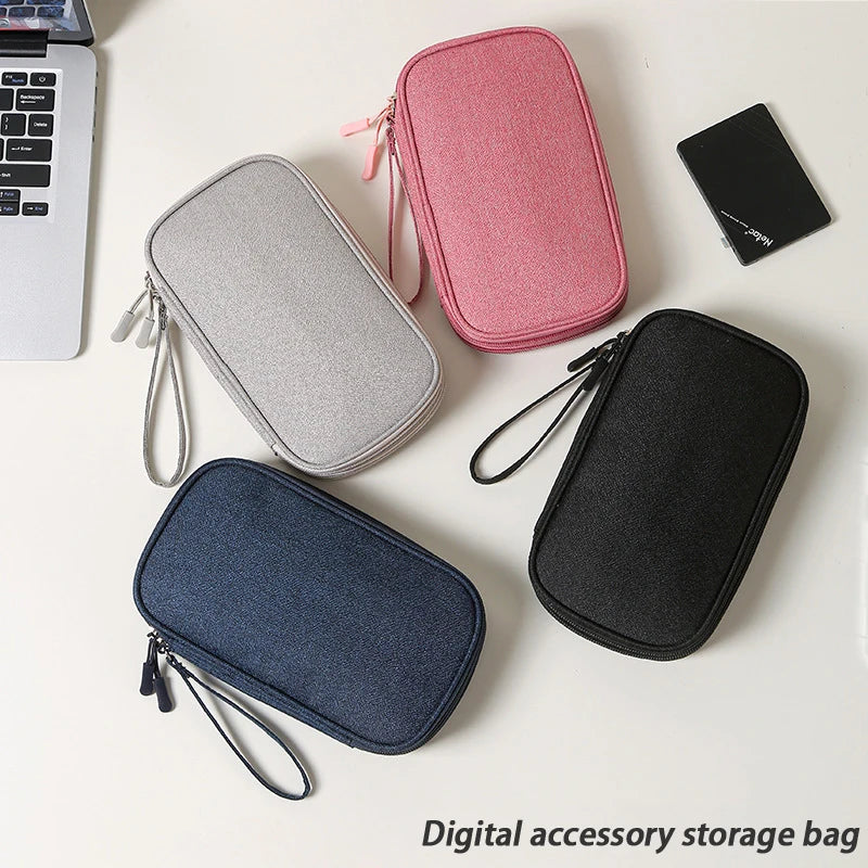 USB Charger Travel Organizer Bag – Mesh-Lined Portable Case for Cables, Adapters & Power Banks, Keeps Tech Gear Tidy
