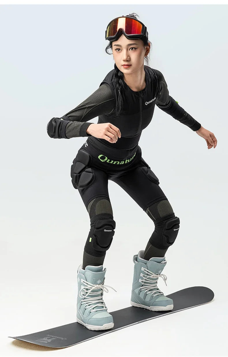 Qunature Sport Knee Pads Single Double Board Ski Knee Pads Protective Gear Knee Anti-fall Riding Outdoor  Legs Knee Pads