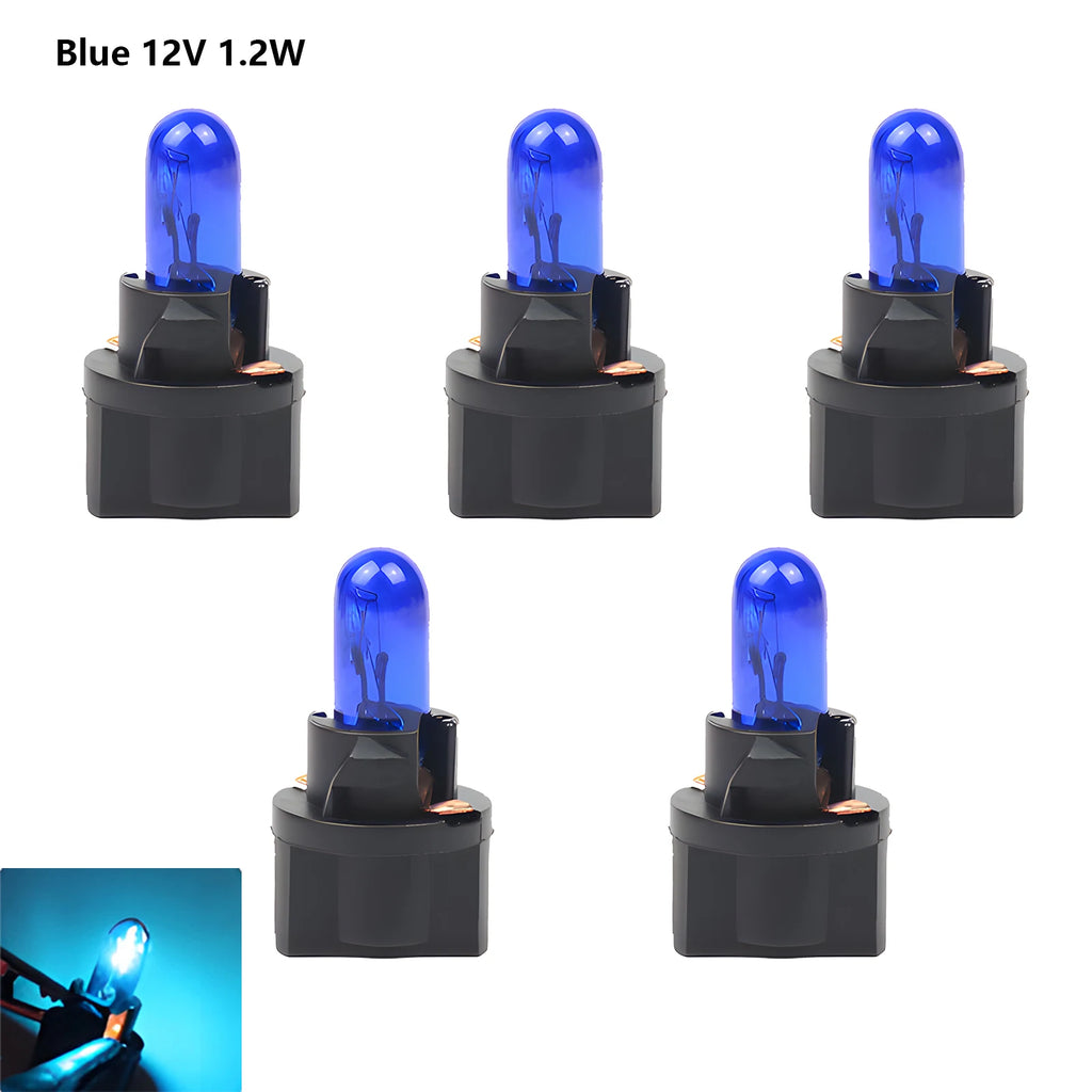 5Pcs T5 SMD LED Car Light Automobiles Light-Emitting Diode Instrument Gauge Dashboard Bulbs Auto Interior Indicator Lamp