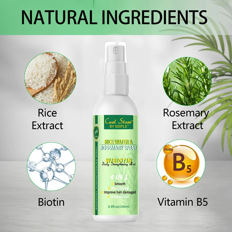 GOIPLE Moisturizing & Nourishing Rice Water & Rosemary Spray Smoothing Hair Wax Stick Flyaway Control Baby Bangs Gel Styling Wax