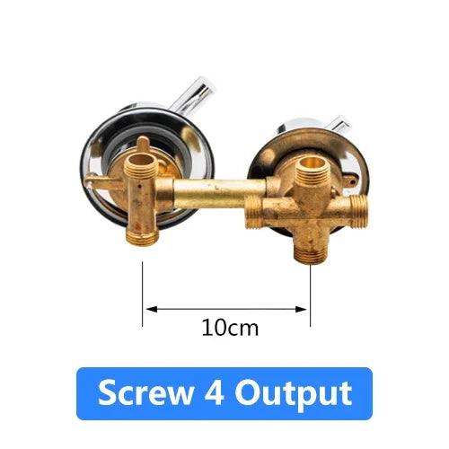 2/3/4/5 Ways Water Outlet Screw Thread Center Distance 10cm Mixing Valve Brass Bathroom Shower Mixer Faucet Tap Cabin