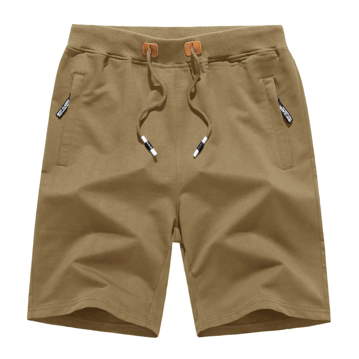 TACVASEN Summer Cotton Running Track Shorts Mens Casual Jogger Shorts Elastic Waist Athletic Workout Zipper Pockets Short Pants