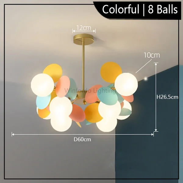Colourful Branch Chandelier for Bedroom Living Room Acrylic Hanging Lamps Lustre Mood Ceiling Light Modern Led Chandeliers