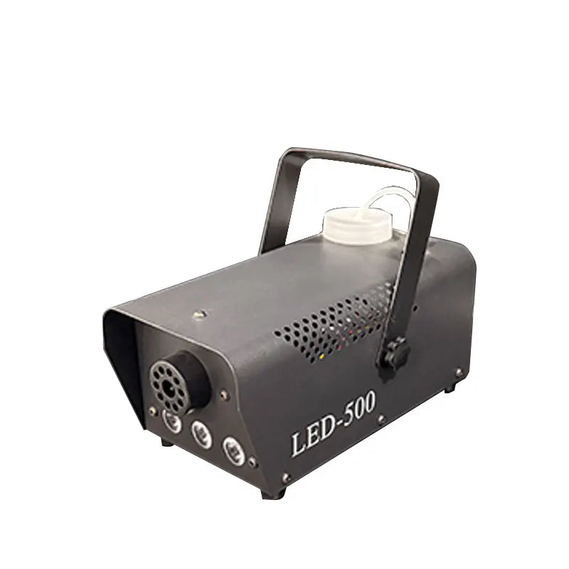 500W Dry Ice Fog Machine with RGB LED Lights Remote Control Iron Strobe Effect 3-5m 0.25L Volume 110-220V for Stage Party Use