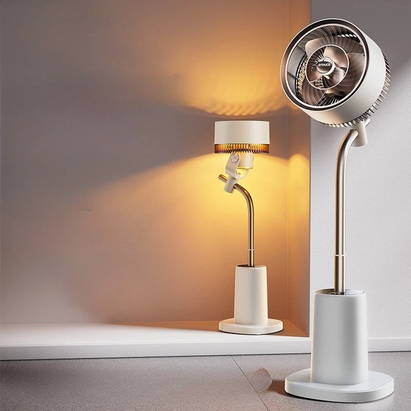 Air Circulation Fan Silent Electric Fans High Wind Floor Portable Fan Powerful Energy-saving Fan Cooling with Atmosphere Light