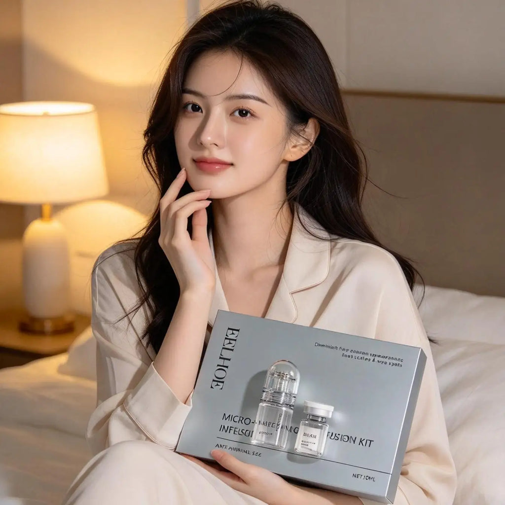 EELHOE Micro Infusion Peptide Serum Anti-Wrinkle Firm Skin Elasticity Enhancement Hydrating Hyaluronic Acid Pore Refining Serum