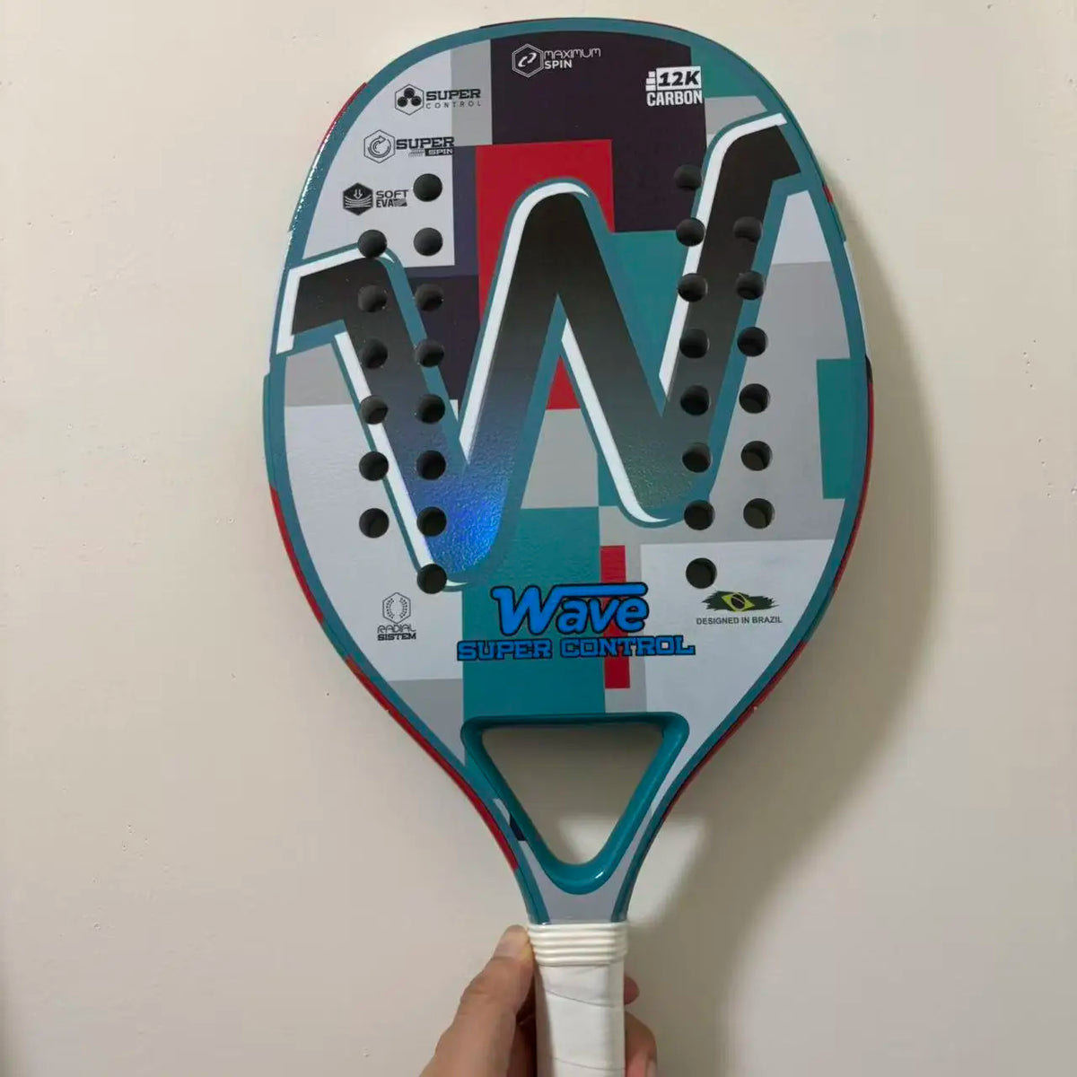 22mm Beach Tennis paddle Rough Surface Carbon Fiber Soft Eva Foam without Tennis Bag