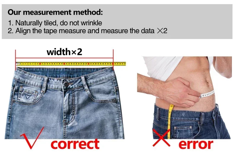 Classic Straight Men's Jeans Spring New Fashion Business Work Casual Trousers Comfort Elastic Solid Color Denim Pants