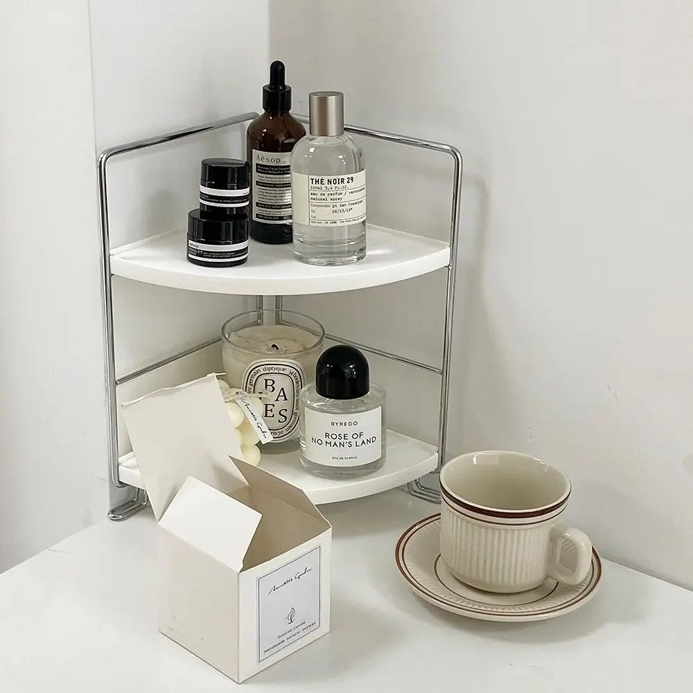 Desktop Organizer Rack Cosmetic And Skin Care Products Storage Shelf Iron Material Bedroom Living Room Kitchen Bathroom Use