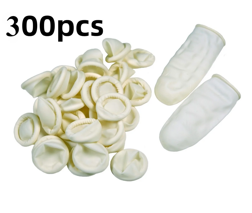 20/300PCS Disposable Fingertips Protector Gloves Natural Rubber Non-slip Anti-static Latex Finger Cots Fingertips rubber gloves