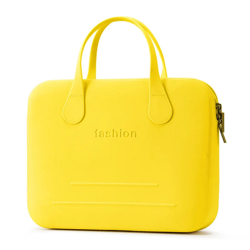Morandi Colorful Computer Hand Bag Light Trendy 14 Inch Laptop Bag for Girls Student Portable EVA Waterproof Handbag