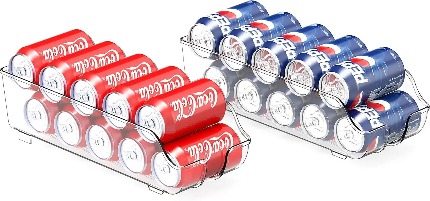 1/2pcs Kitchen Storage Can Organizer Soda Can Dispenser Refrigerator Freezer Storage Accessory for Kitchen Organization