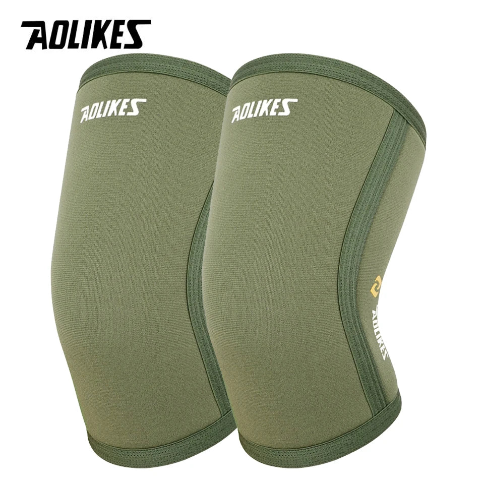 AOLIKES 7mm Compression Knee Sleeves for Weightlifting Support, Powerlifting Strength, Heavy Squats, Cross Training, Gym Fitness