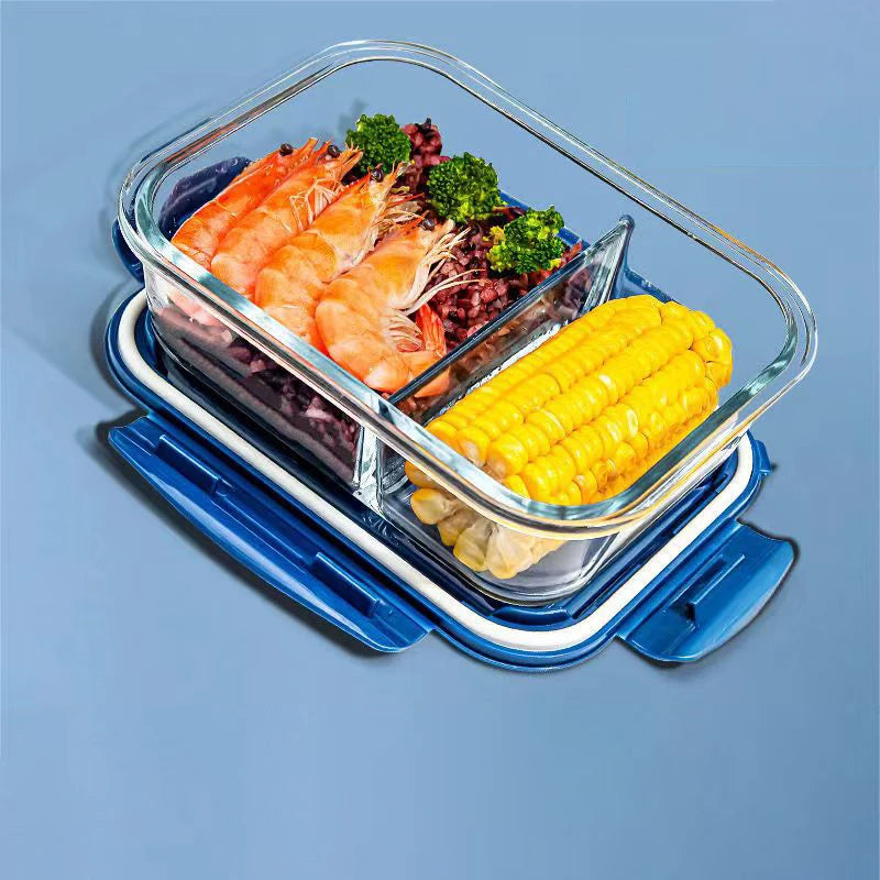 High quality Lunch Box Glass 1050ml Food Storage Box Microwave Bento Box school food containers compartment