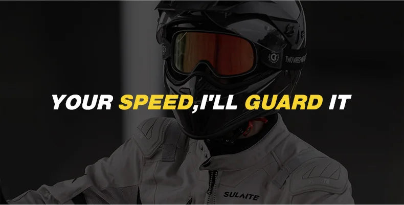SULAITE Summer Motorcycle Jacket Suit Breathable Riding Gear Protective Racing Coat Motorbike Equipment for Men
