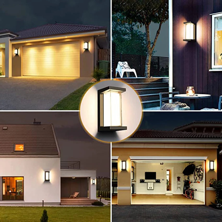 Smart WiFi LED Wall Lamp Indoor Outdoor with Alexa Remote Control RGBCW Wall Light for House Porch Front Door