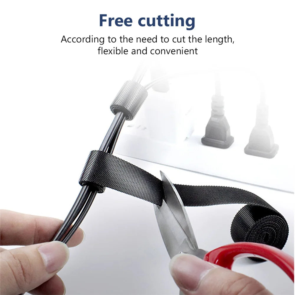 Nylon Magic Cable Organizer Winder Management Free Cut Ties Mouse earphone Cord Charge Cable Data Line Protector Tie Magic Tape